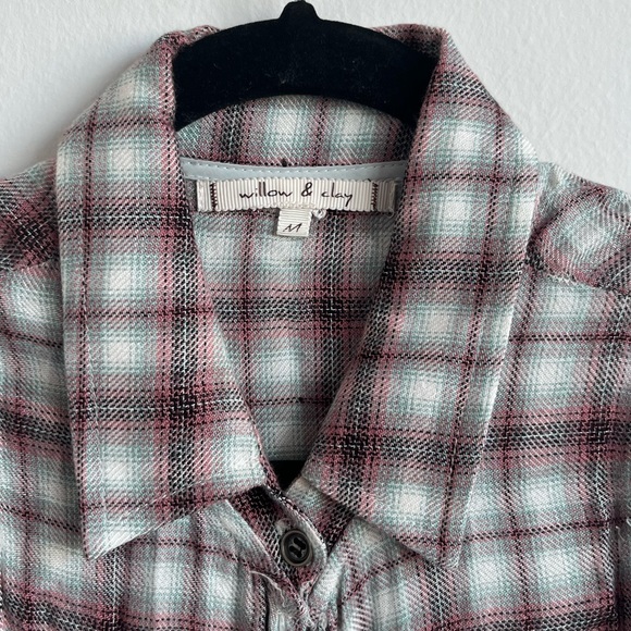 Anthropologie Willow & Clay Plaid Sleeveless Fringe Vest - Picture 13 of 15